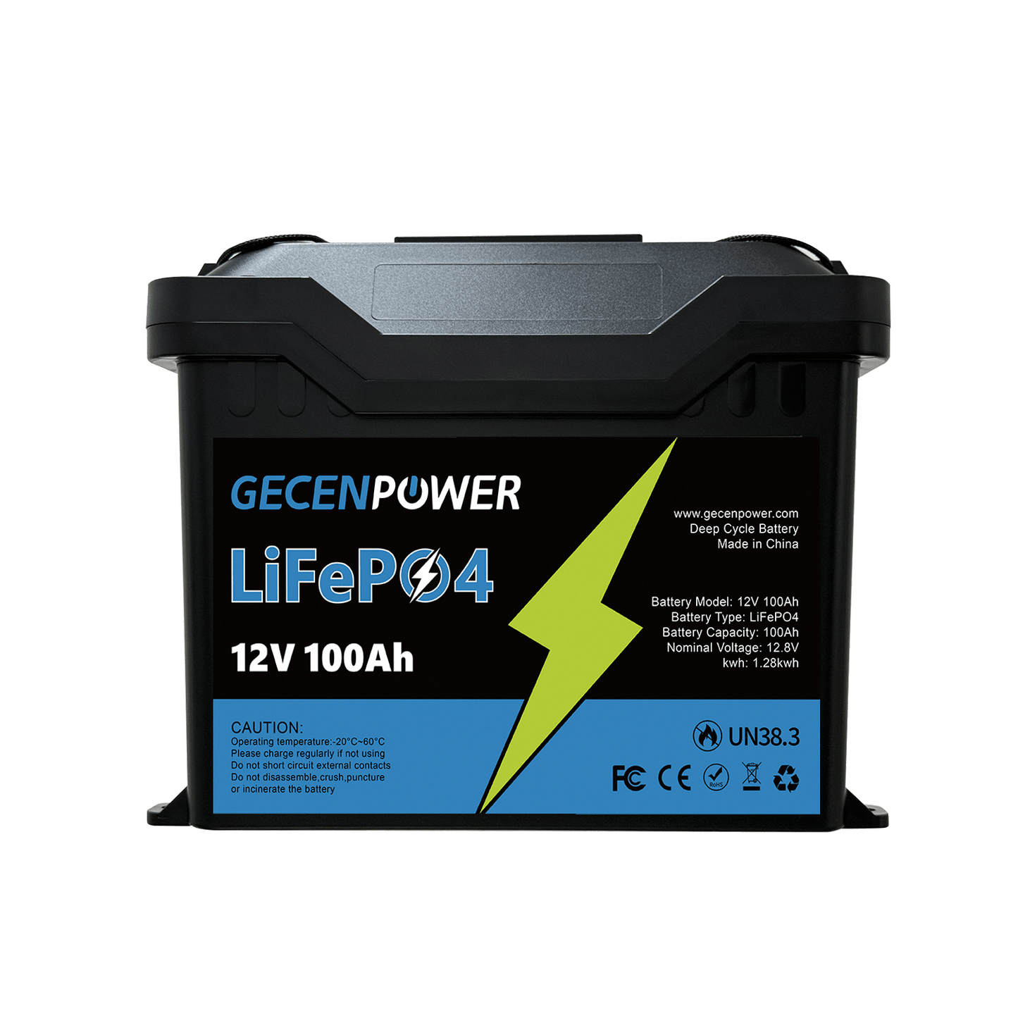 12.8V 100Ah LiFePO4 Battery Deep Cycle Battery.Suitable for various scenarios and devices.