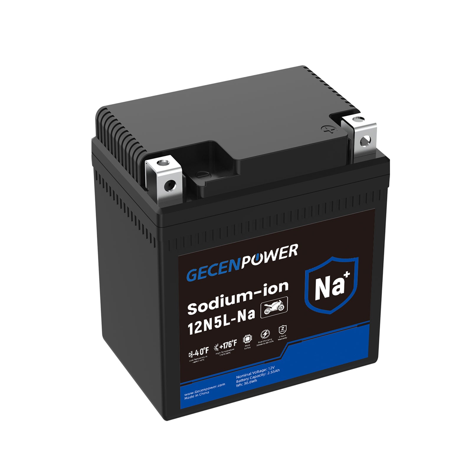 12N5L 12.8V 2.55Ah Sodium-Ion Motorcycle Battery For Motorcycles