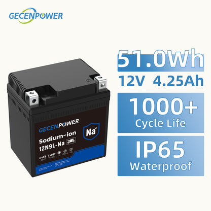12N9L 12.8V 4.25Ah Sodium-Ion Motorcycle Battery For Motorcycles, ATVs, UTVs