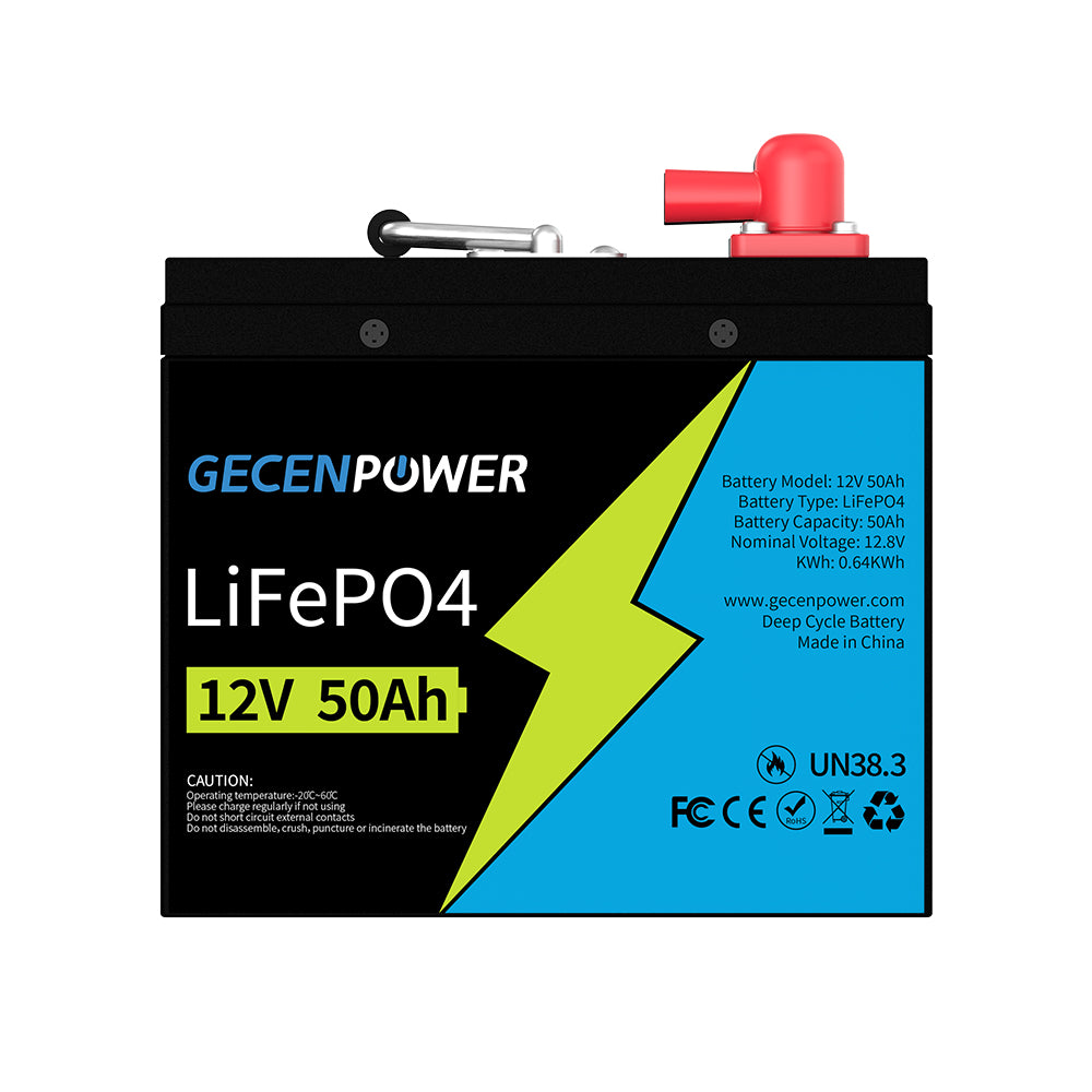 Gecenpower Metal Series RV Solar System Reference 12V 50Ah LiFePO4 Battery