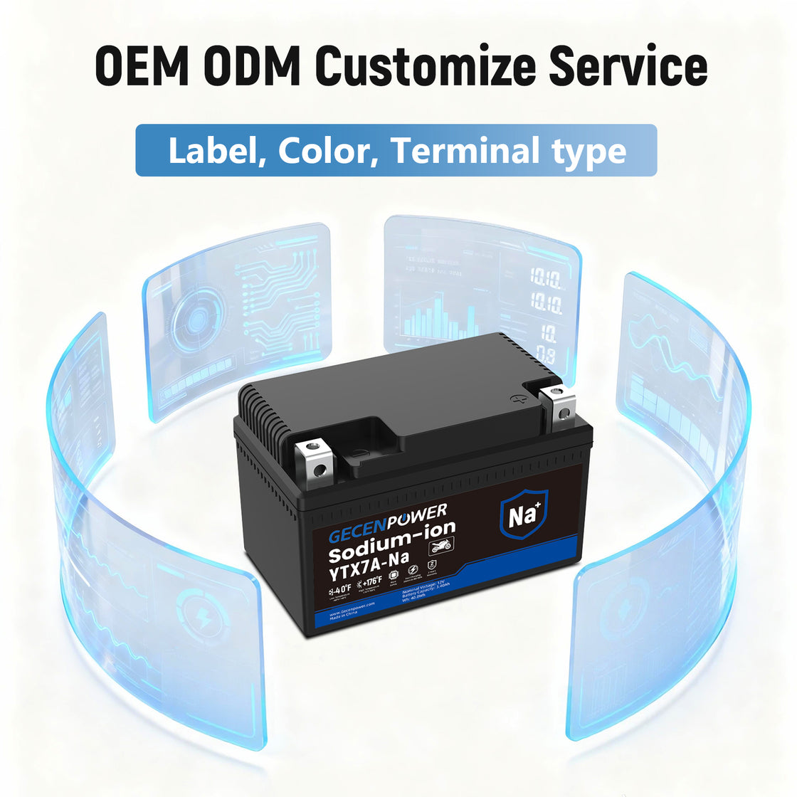 YTX7A 12V 3.4Ah Sodium-Ion Motorcycle Battery