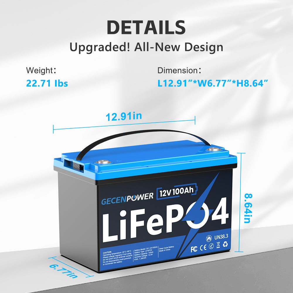 12.8V 100Ah lithium iron phosphate battery perfectly replaces lead-acid batteries