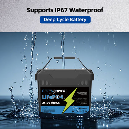25.6V 100Ah LiFePO4 Battery Deep Cycle Battery, Suitable for various scenarios and devices.